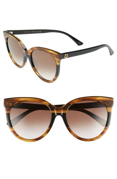 gucci 55mm round sunglasses havana black havana|Gucci 59mm square sunglasses.